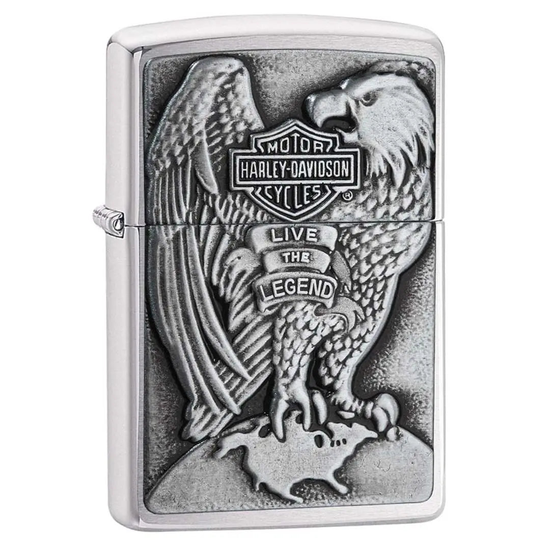 Zippo Windproof Lighter Harley-davidson Eagle Wings Live The Legend Zippo