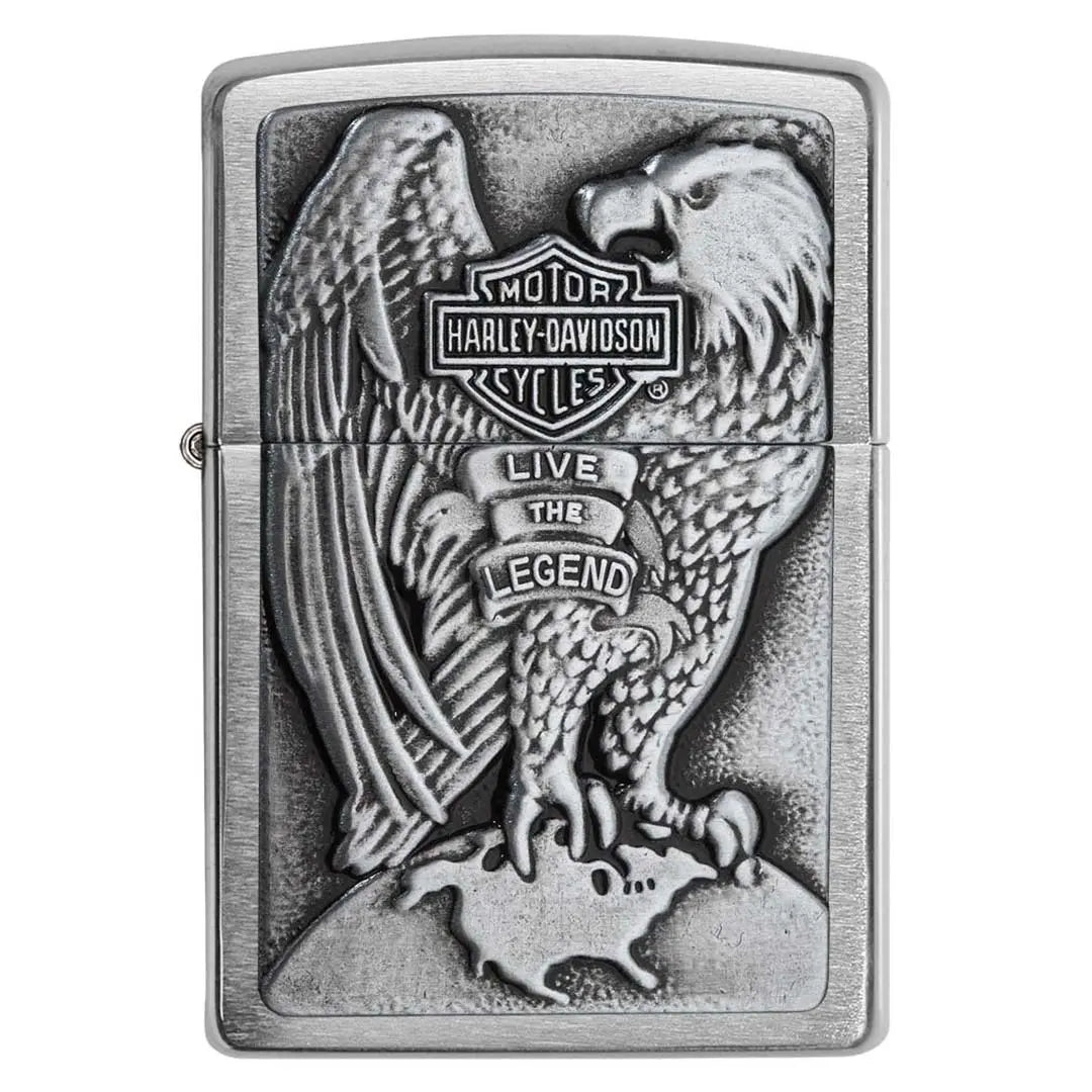 Zippo Windproof Lighter Harley-davidson Eagle Wings Live The Legend Zippo