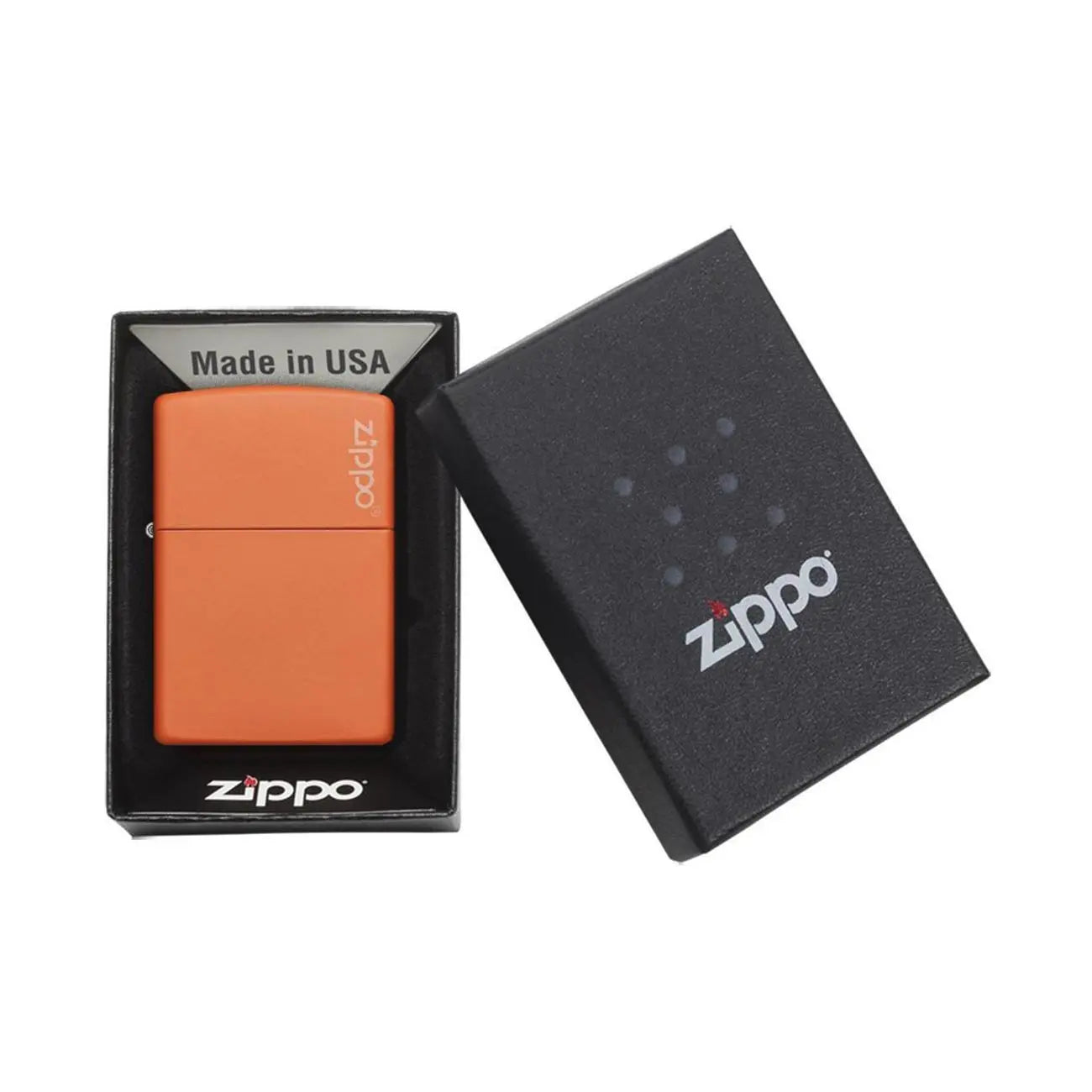 Zippo Windproof Lighter Orange Matte W/zippo Logo Zippo
