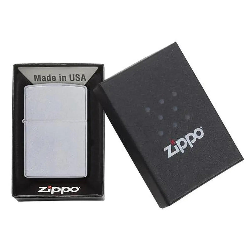 Zippo Windproof Lighter Satin Chrome Zippo