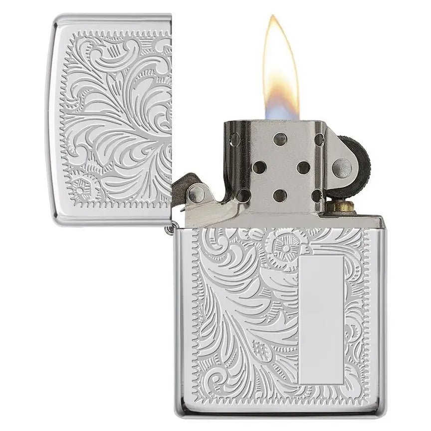 Zippo Windproof Lighter Venetian 352 High Polish Chrome Zippo