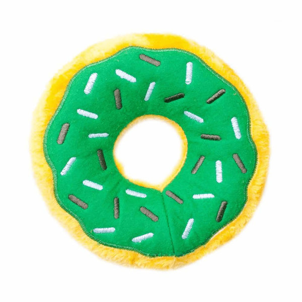 ZippyPaws Donutz Mint Chip Plush Dog Toy ZippyPaws