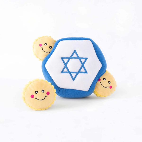 ZippyPaws Hanukkah Burrow Star of David Plush Dog Toy ZippyPaws