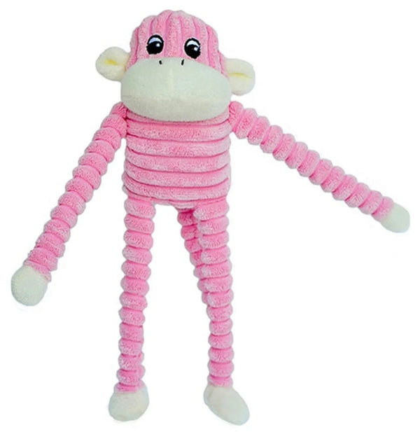 ZippyPaws Spencer Crinkle Monkey Pink Small ZippyPaws
