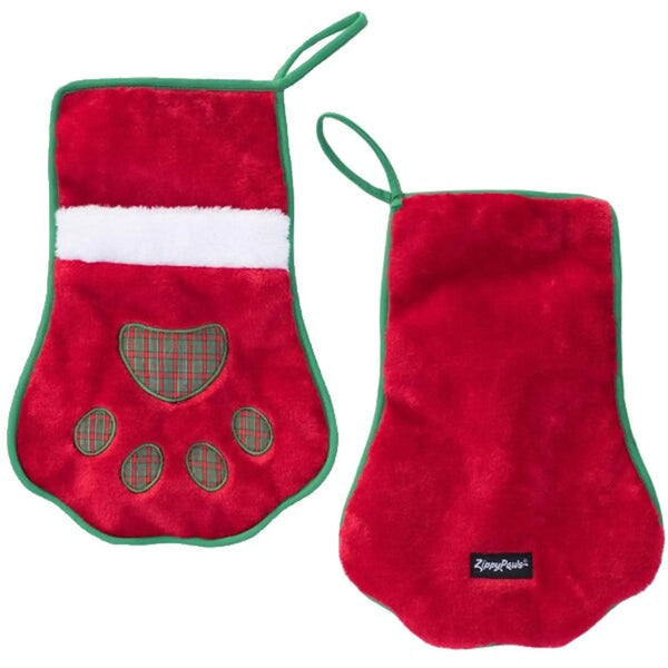 ZippyPaws Stocking Red Paw Christmas Stockings ZippyPaws