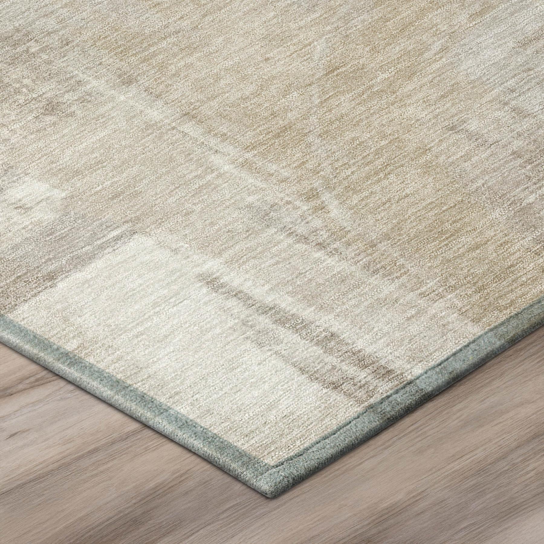10' X 14' Ivory And Beige Abstract Washable Indoor Outdoor Area Rug - Sports & Outdoor
