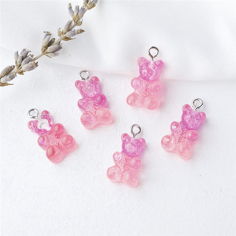 Candy Bear Cute Resin Charms DIY Patch Findings Gummy Earrings Keychain Necklace Pendant Jewelry Decor Accessory