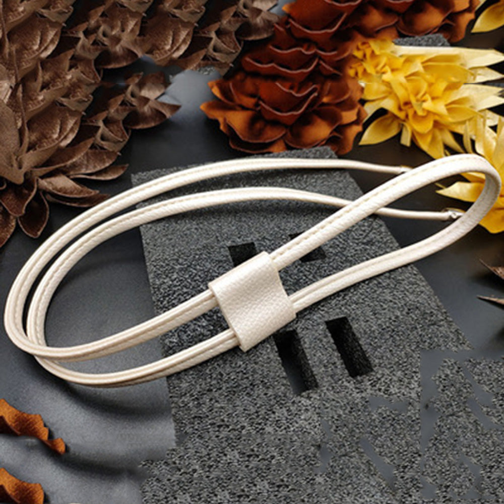 Women Detachable Pu Leather Bag Strap Diy Replacement Bucket Bag Drawstring Rope Backpack Beam Pocket Purse Accessories