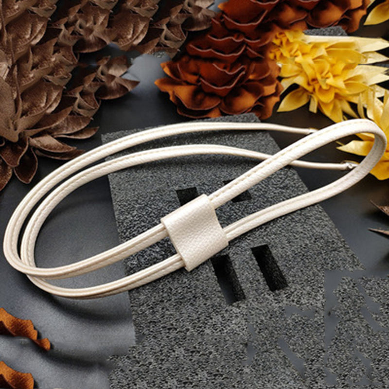 Women Detachable Pu Leather Bag Strap Diy Replacement Bucket Bag Drawstring Rope Backpack Beam Pocket Purse Accessories