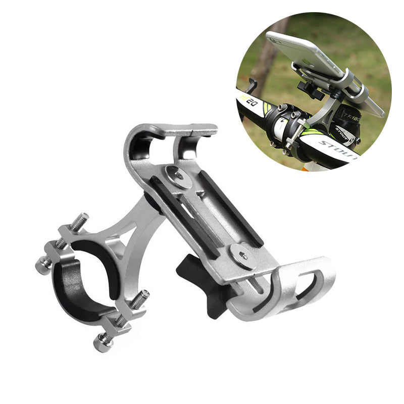 Metal Motorcycle Bike Phone Holder Aluminum Alloy Anti-slip Bracket GPS Clip Universal Bicycle Phone Stand for all Smartphones