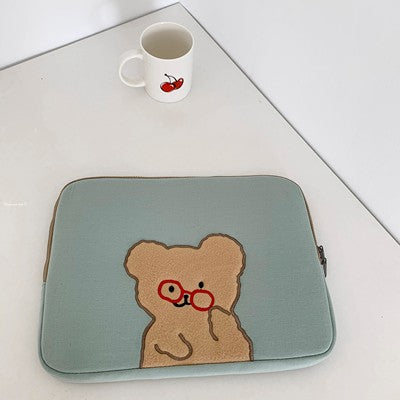 Bamtoree Same Embroidery Bunny Ipad Tablet Liner Protective Bag Storage Bag 05