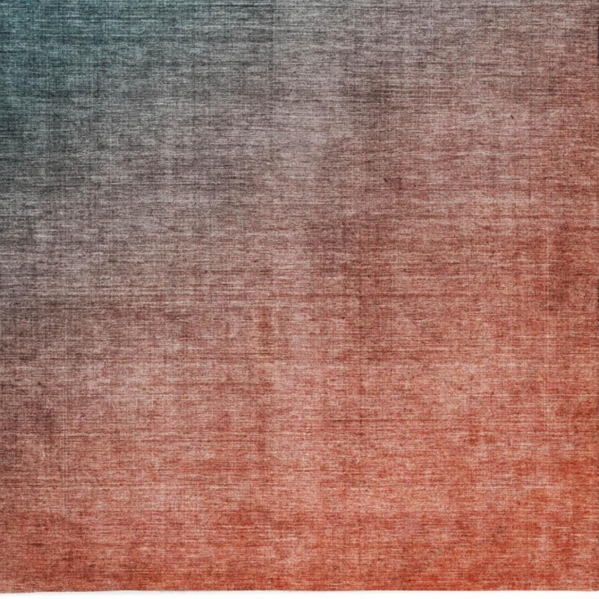 10' X 14' Teal And Gray Ombre Shag Washable Area Rug With UV Protection - Home & Garden