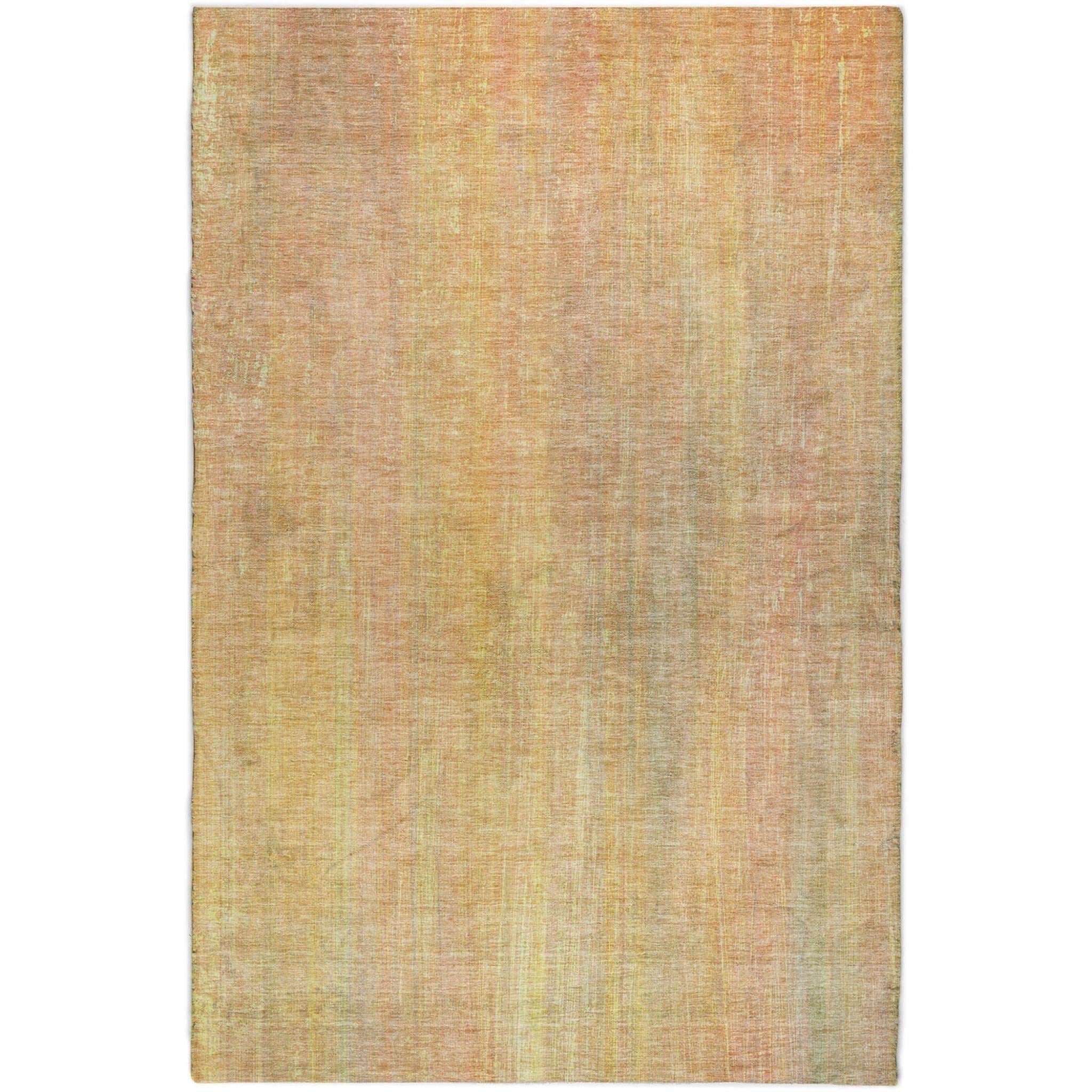 10' X 14' Blush And Gold Striped Shag Washable Area Rug With UV Protection - Home & Garden