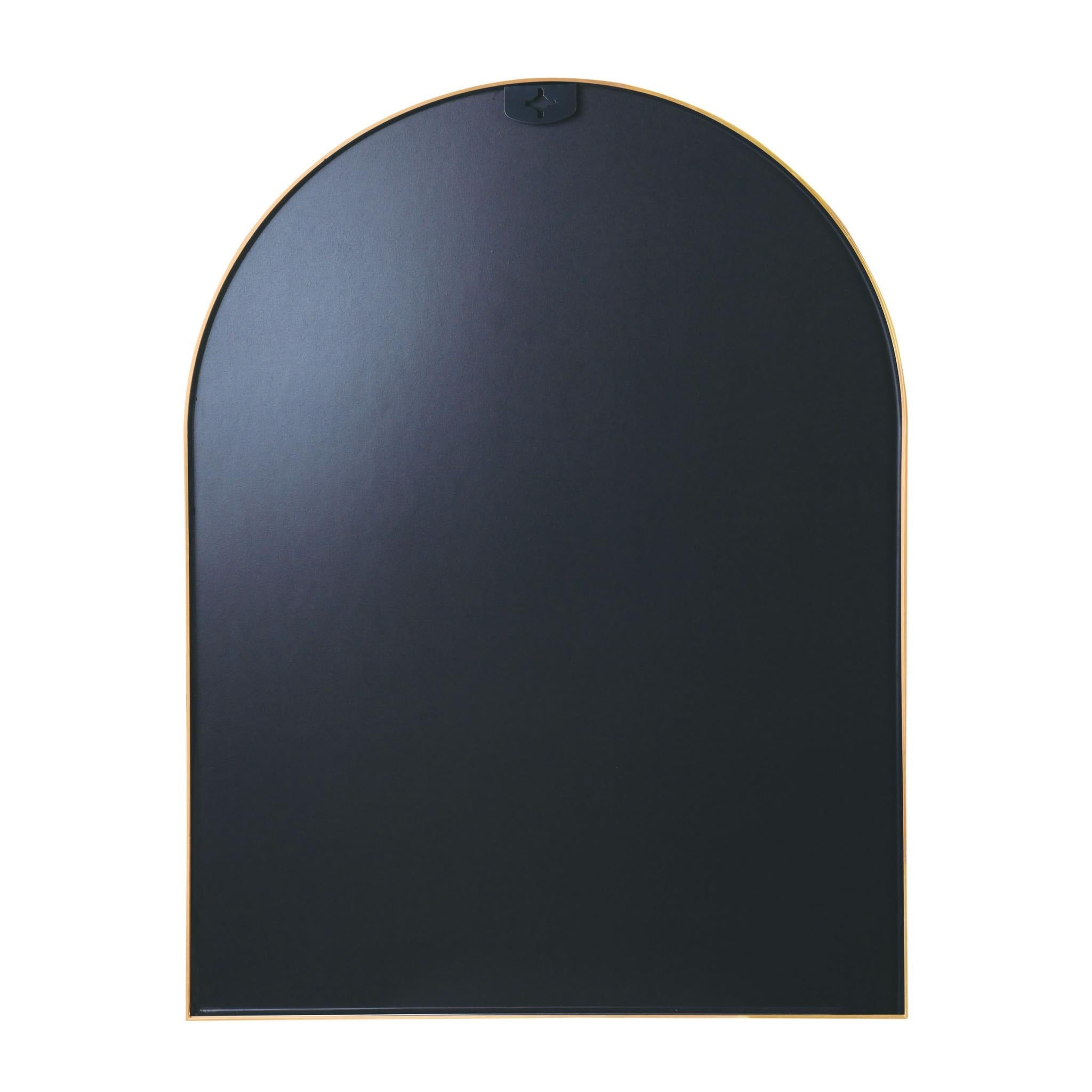 36" Gold Aluminum Arch Framed Bathroom Vanity Mirror - Bed & Bath