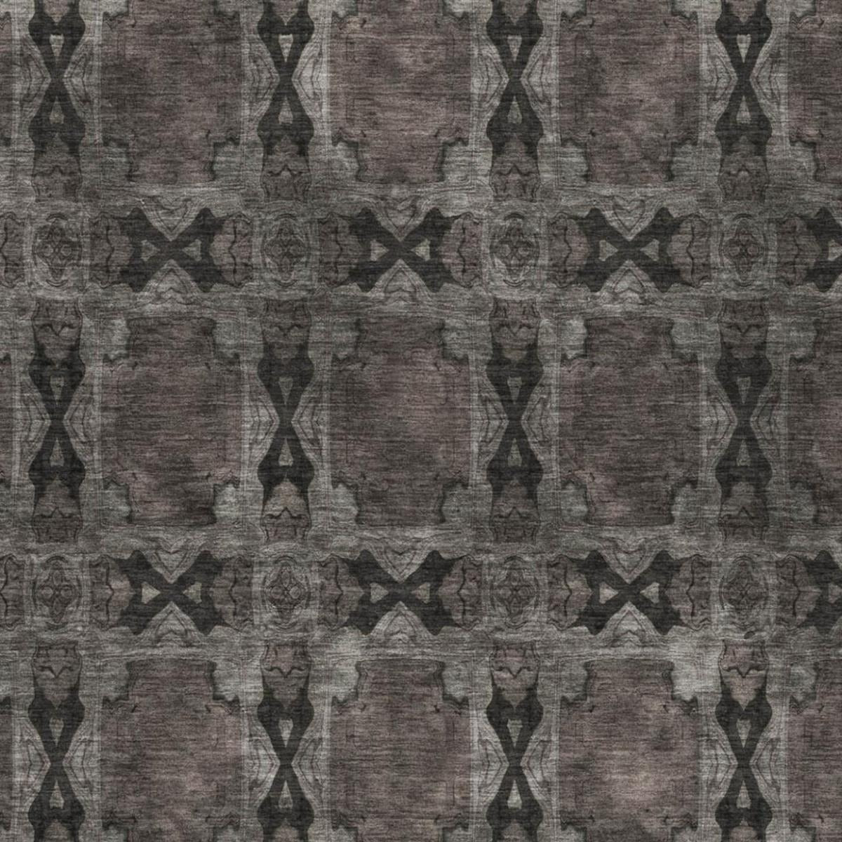 10' X 14' Gray And Charcoal Geometric Shag Washable Area Rug With UV Protection - Home & Garden