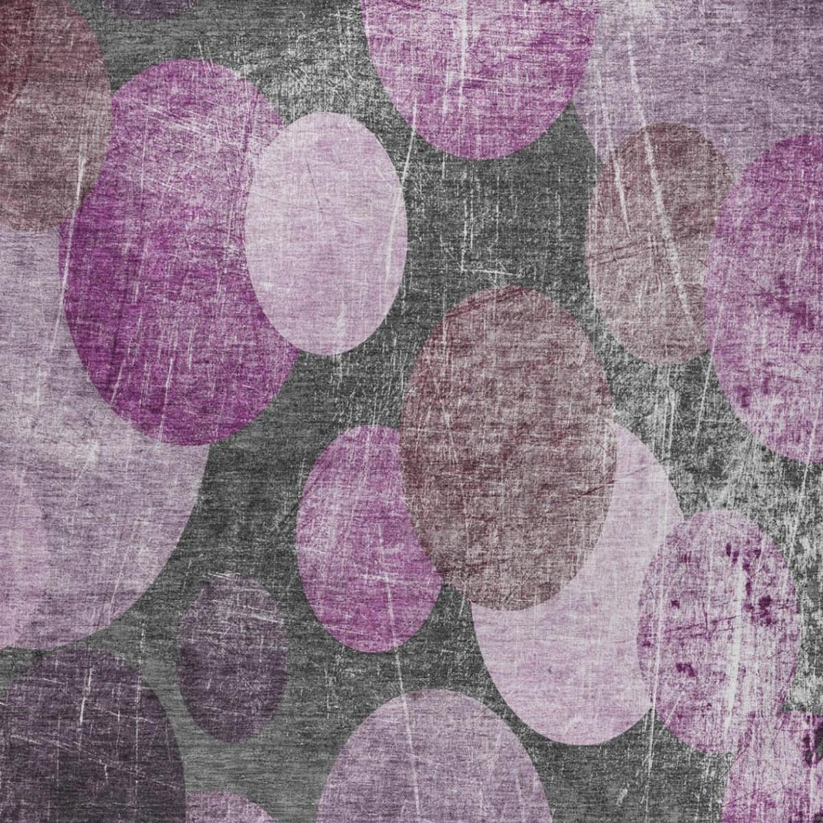 10' X 14' Red And Purple Geometric Shag Washable Area Rug With UV Protection - Home & Garden