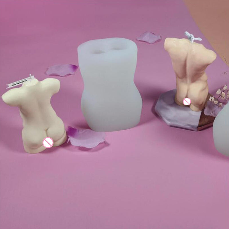 Female Body Art Statue Candle Silicone Mold Home Decoration Crafts Making Mould Female Male Body Figurines Candle 3D Mould