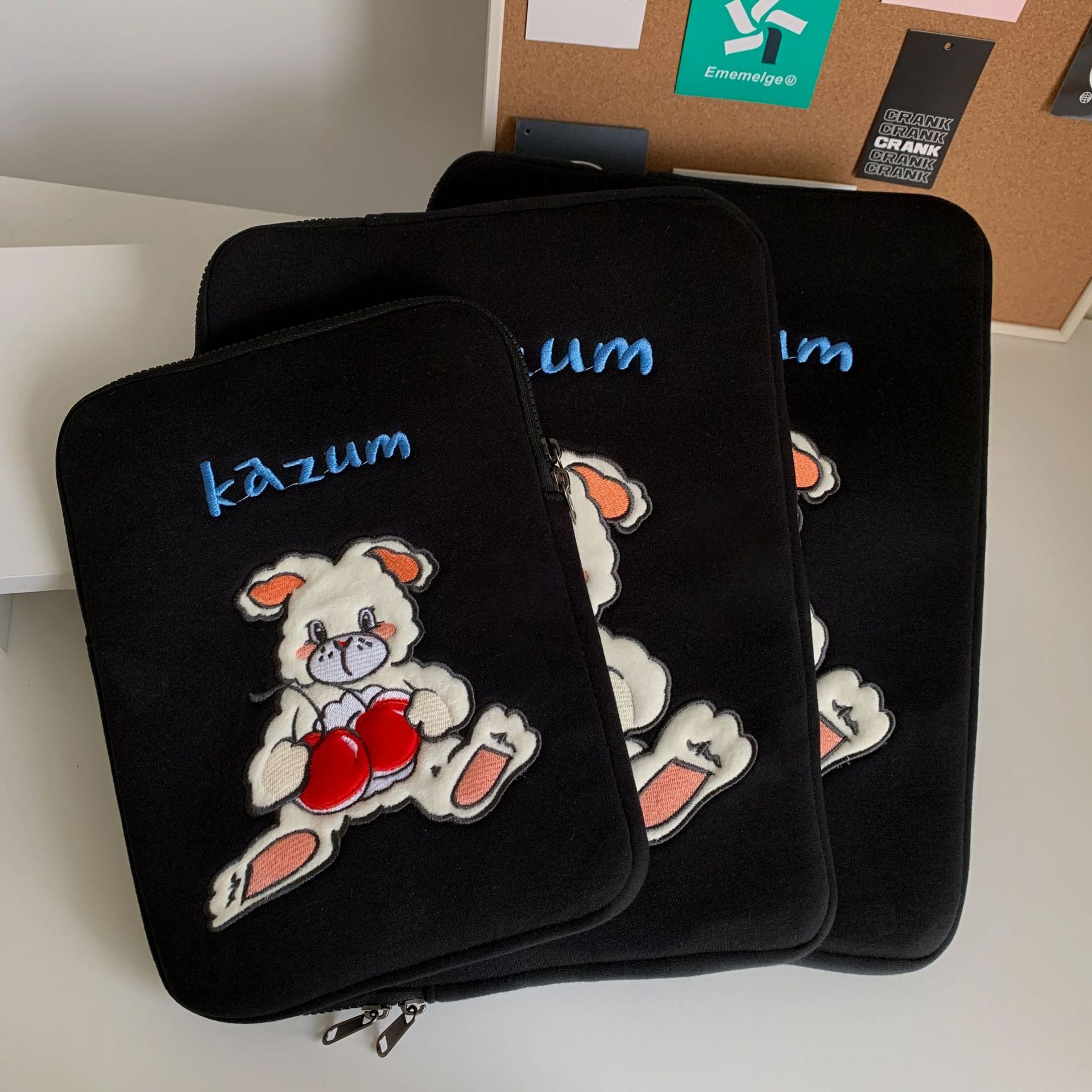 Bamtoree Same Embroidery Bunny Ipad Tablet Liner Protective Bag Storage Bag 03