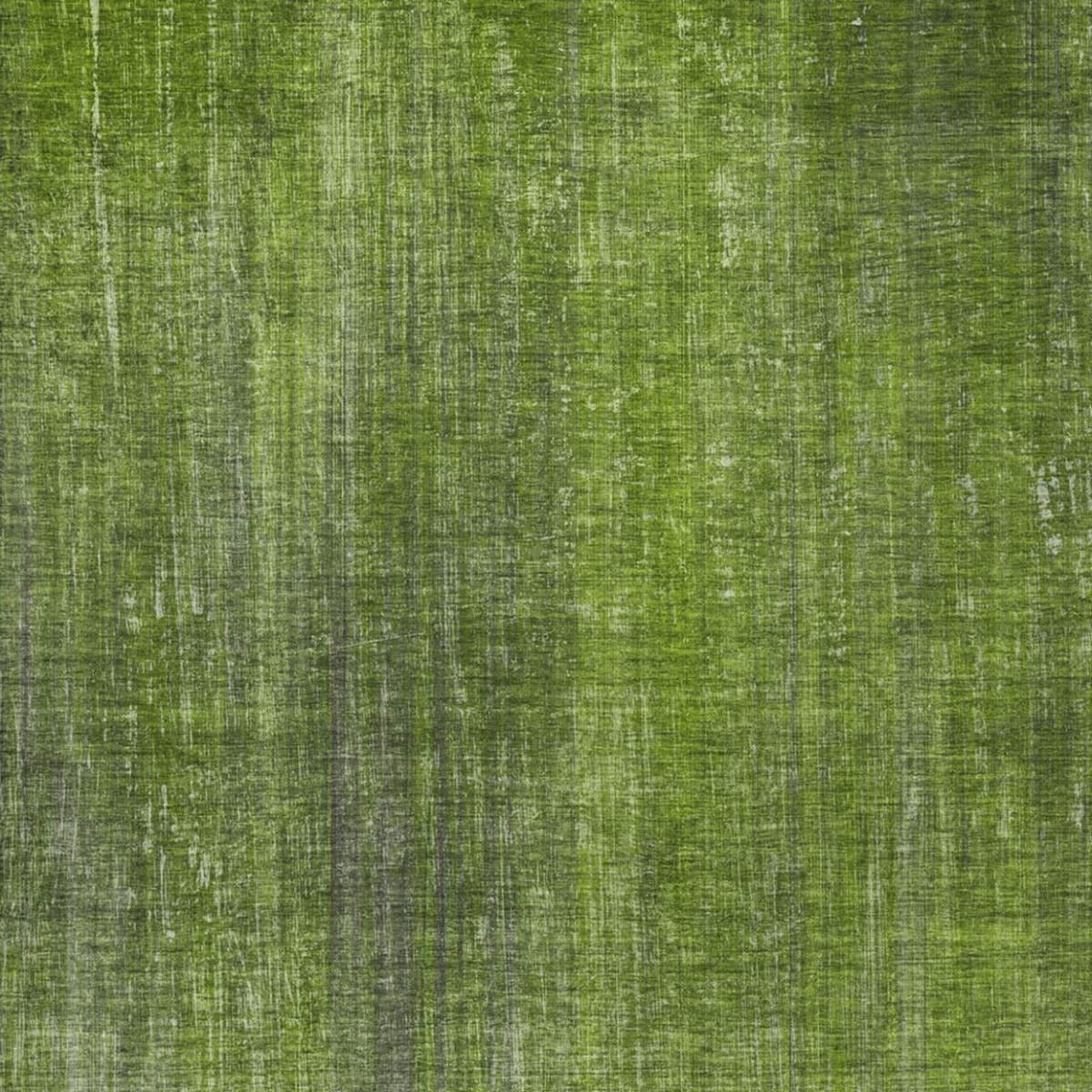 10' X 14' Green And Gray Striped Shag Washable Area Rug With UV Protection - Home & Garden
