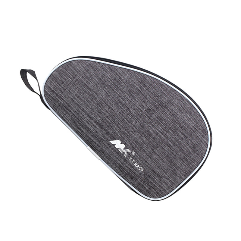 Portable Table Tennis Bat Bag Professional Pong Racket Shell Shaped Storage Bag for Athletes Players (Grey)