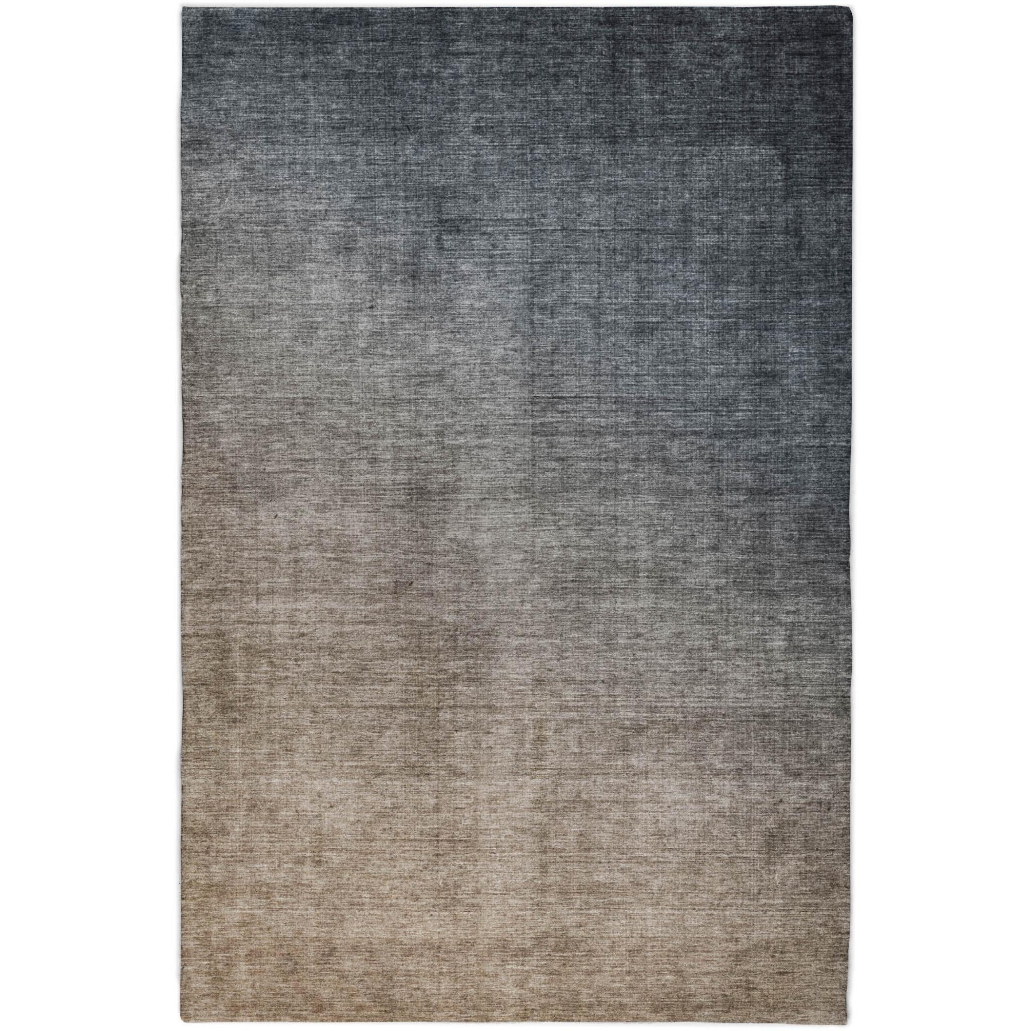 3' X 5' Gray And Charcoal Ombre Shag Washable Area Rug With UV Protection - Home & Garden