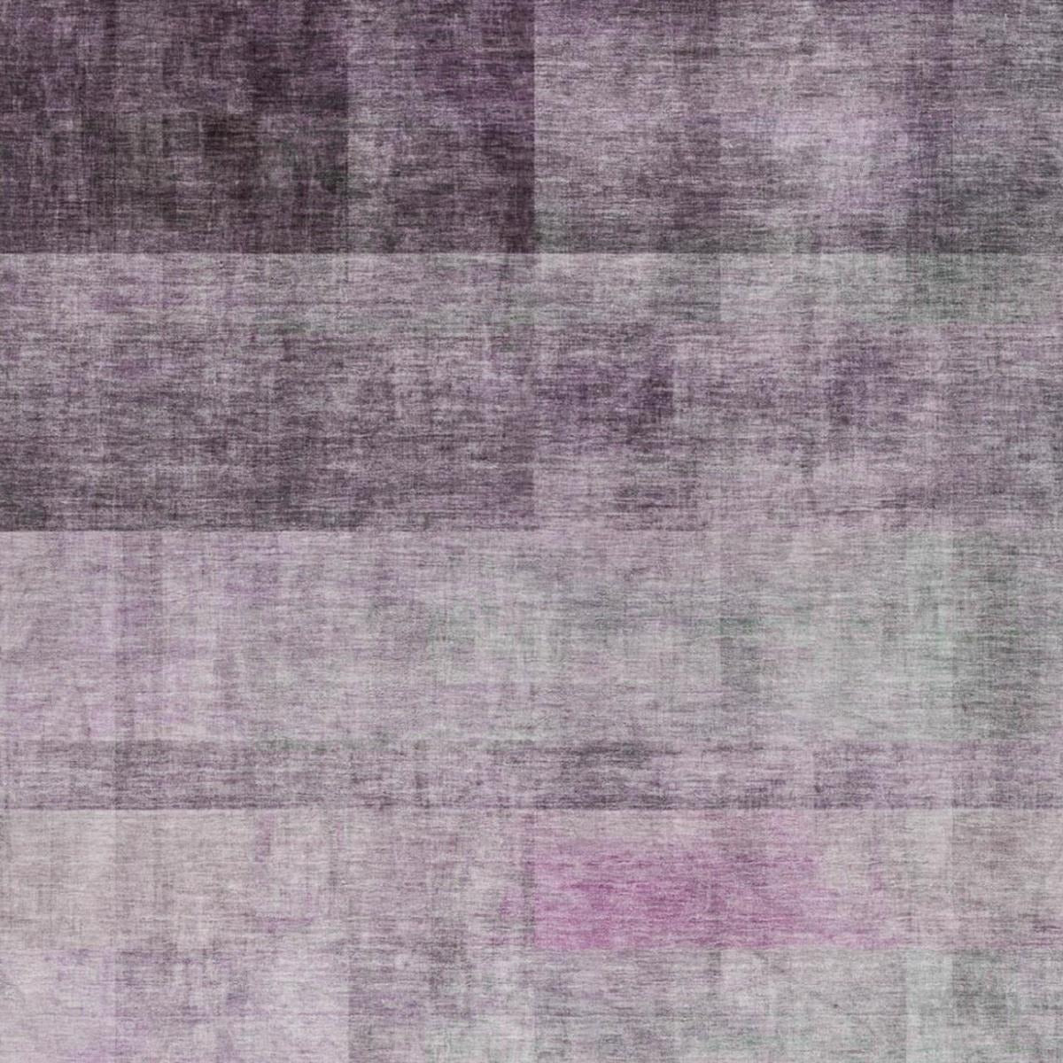 10' X 14' Purple And Gray Geometric Shag Washable Area Rug With UV Protection - Home & Garden