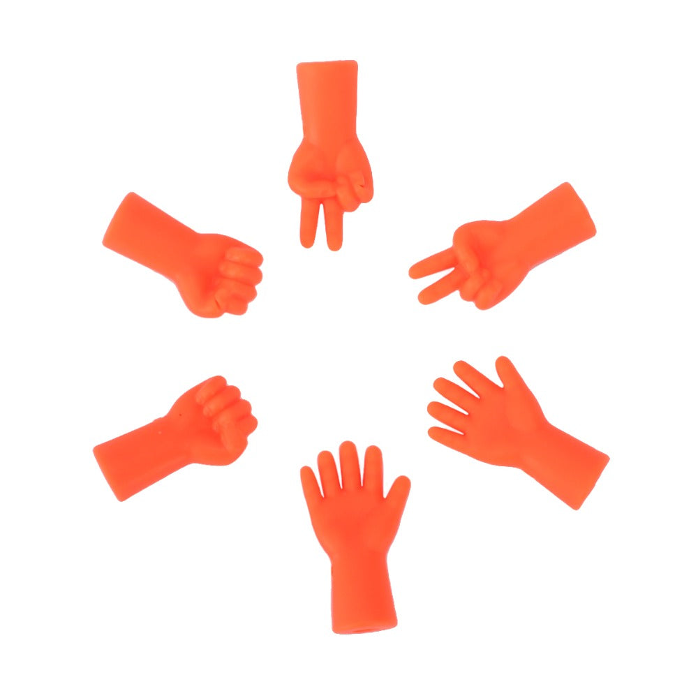 Gesture Shape Knitting Needles Stitch Protectors for DIY Weave Knitting and Sewing Non-slip Needle Tip Stopper Tail Buckle C