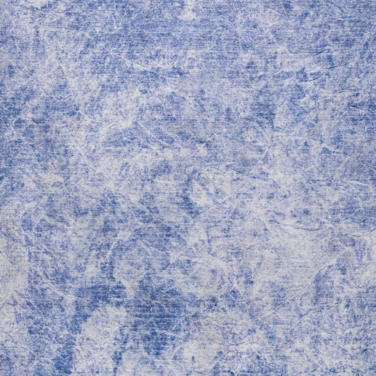 10' X 14' Blue And Ivory Abstract Shag Washable Area Rug With UV Protection - Home & Garden