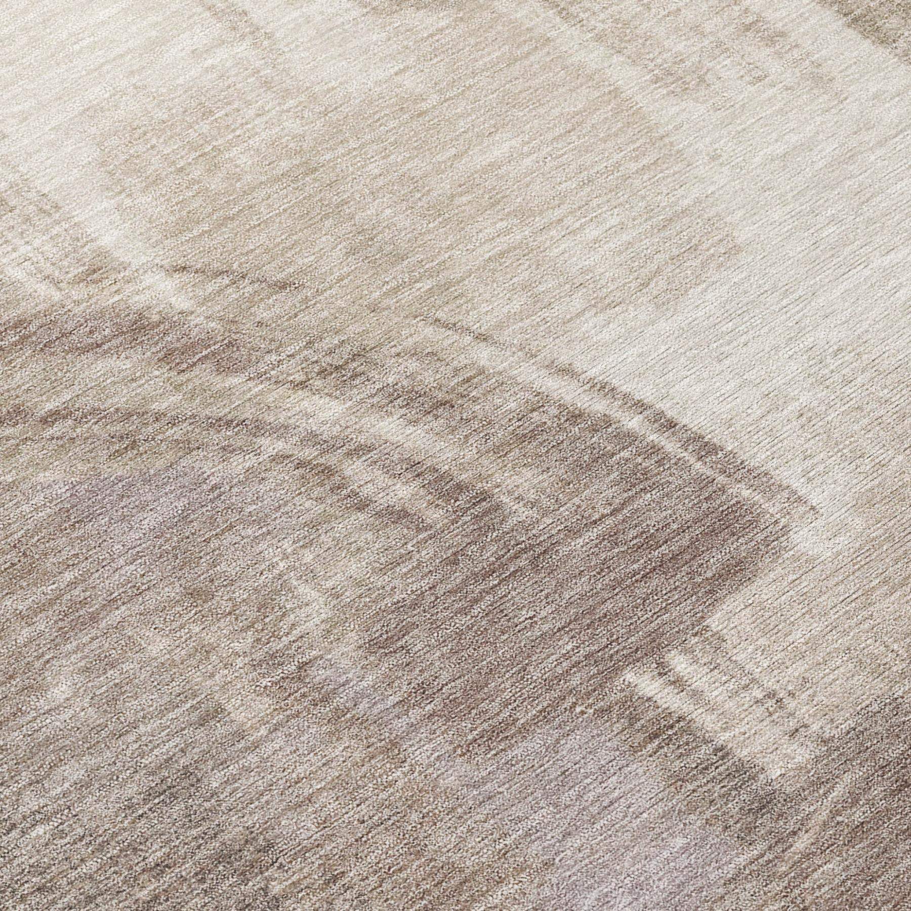 10' X 14' Ivory And Beige Abstract Washable Indoor Outdoor Area Rug - Sports & Outdoor