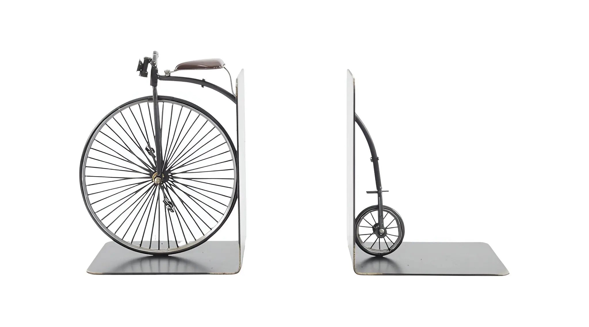 c1870 High Wheeler Bicycle Metal Decorative Bookends Homeroots Home Decor
