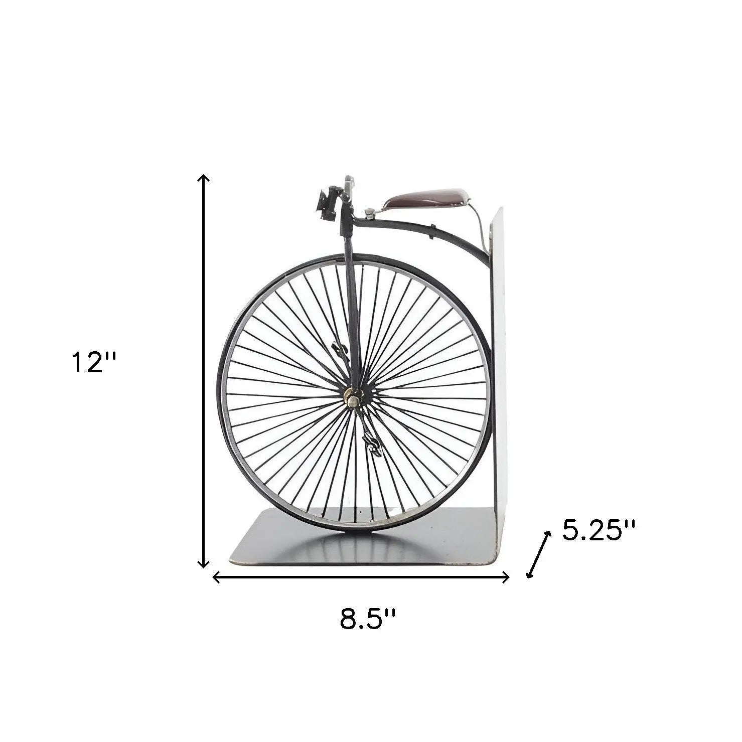 c1870 High Wheeler Bicycle Metal Decorative Bookends Homeroots Home Decor