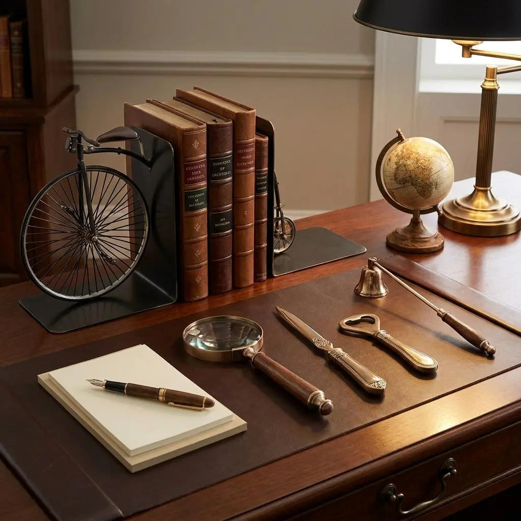 c1870 High Wheeler Bicycle Metal Decorative Bookends Homeroots Home Decor