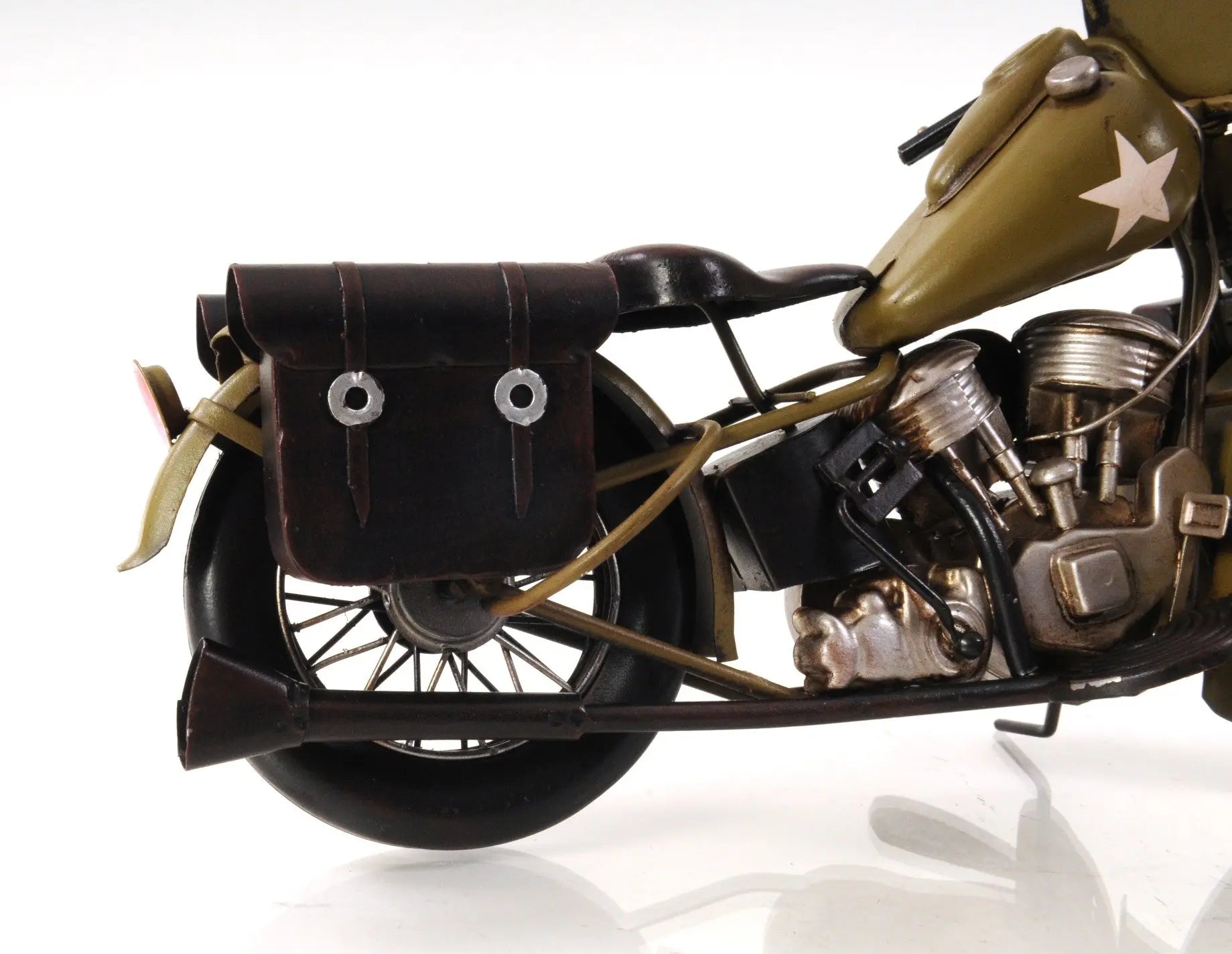 c1942 Green U.S. Army Motorcycle Sculpture Homeroots Home Decor