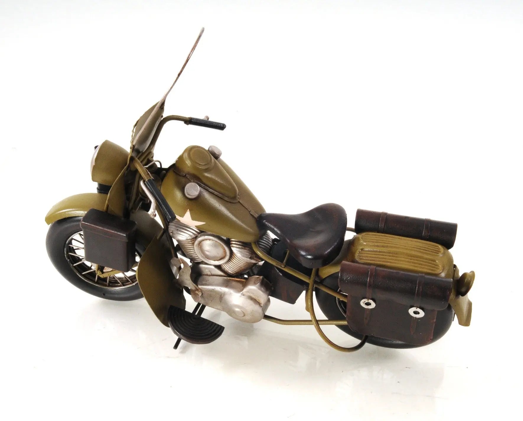 c1942 Green U.S. Army Motorcycle Sculpture Homeroots Home Decor