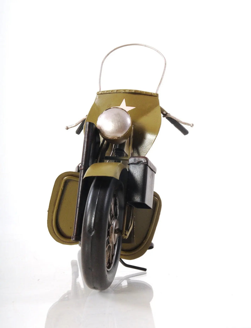 c1942 Green U.S. Army Motorcycle Sculpture Homeroots Home Decor