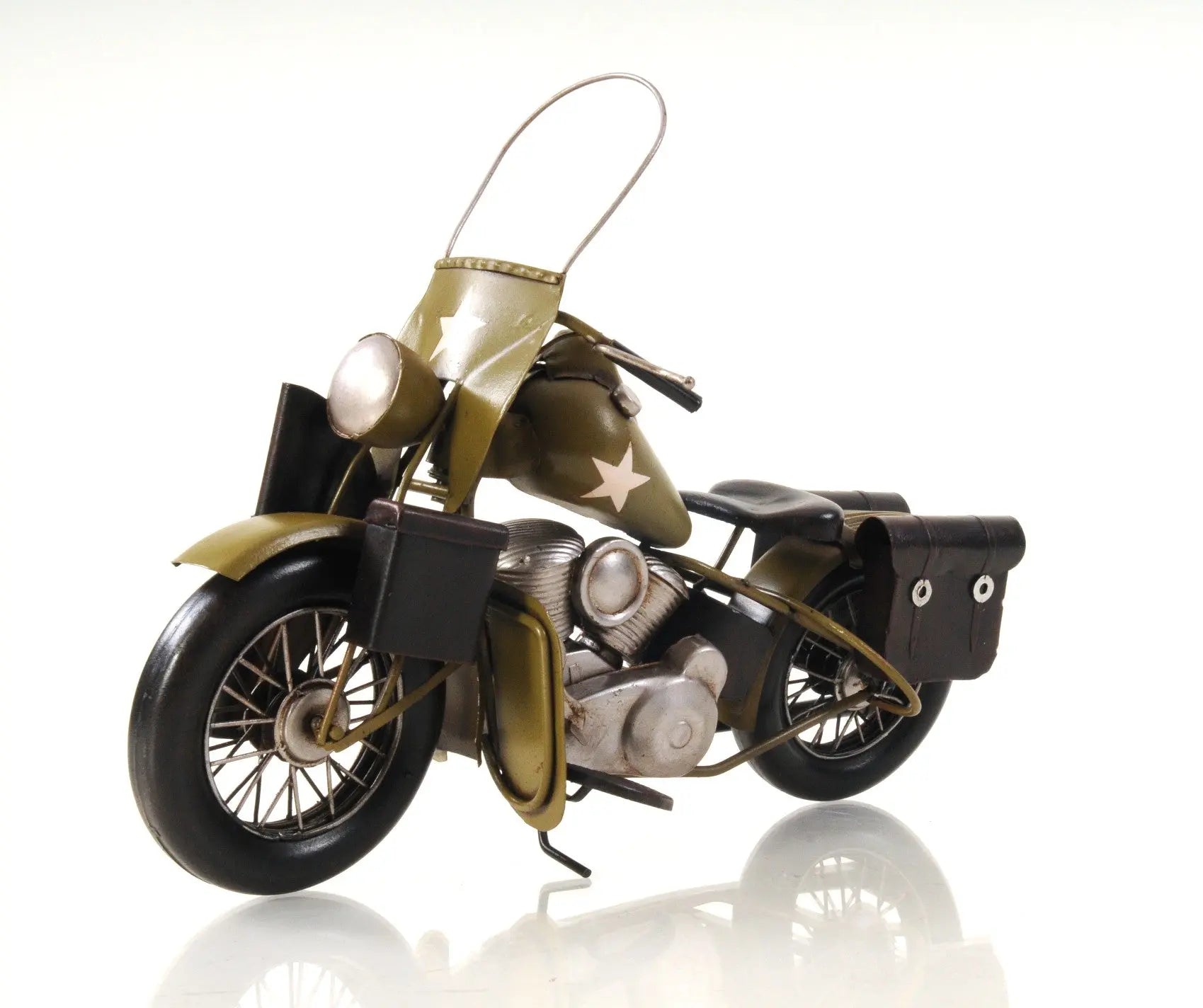 c1942 Green U.S. Army Motorcycle Sculpture Homeroots Home Decor
