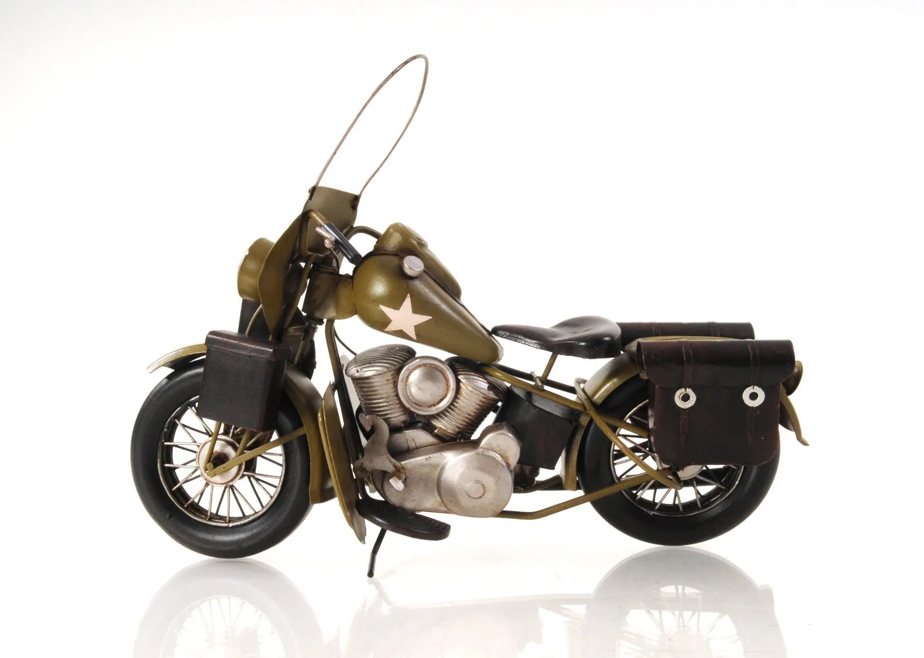 c1942 Green U.S. Army Motorcycle Sculpture Homeroots Home Decor