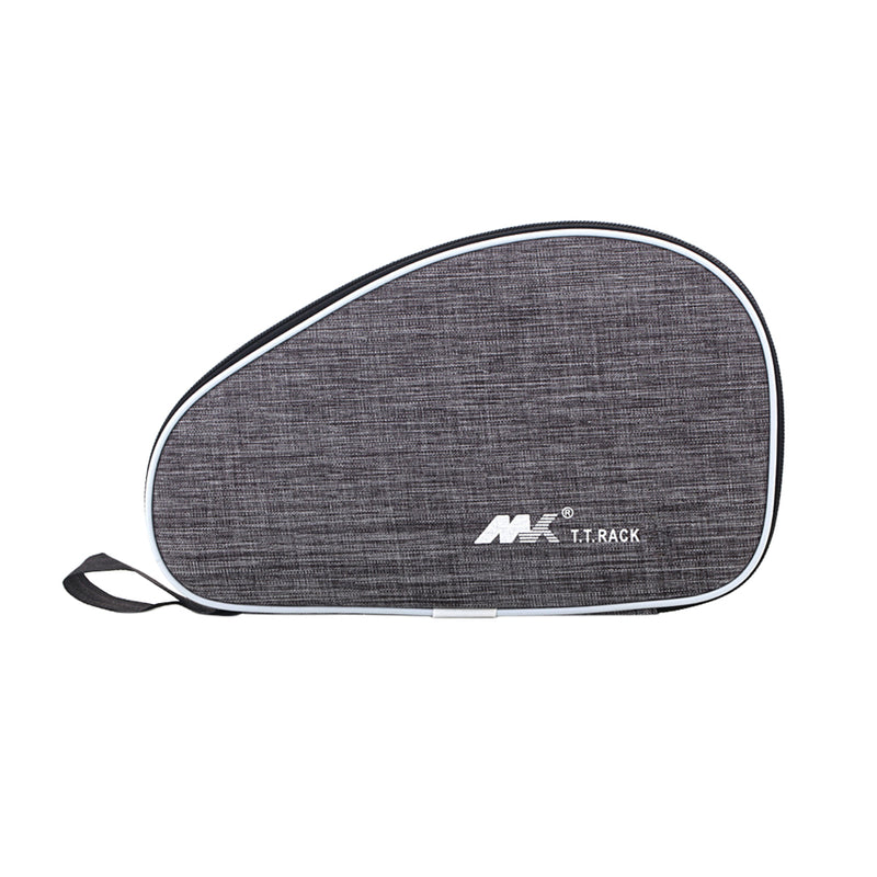 Portable Table Tennis Bat Bag Professional Pong Racket Shell Shaped Storage Bag for Athletes Players (Grey)