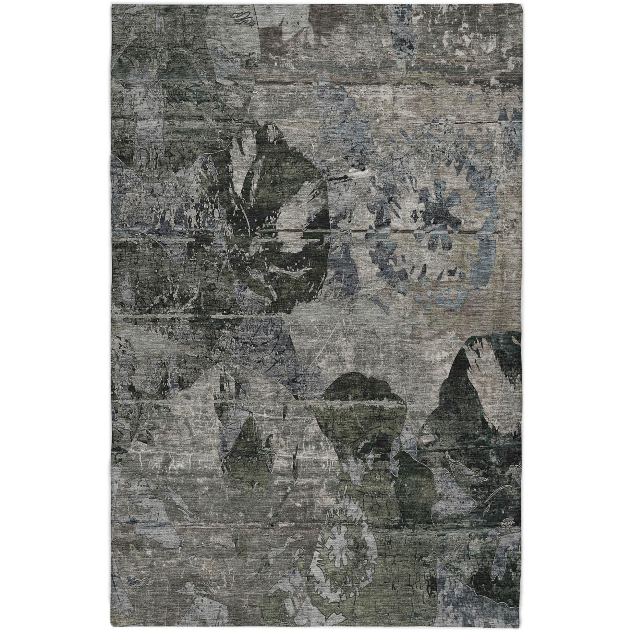 10' X 14' Gray And Taupe Abstract Shag Washable Area Rug With UV Protection - Home & Garden
