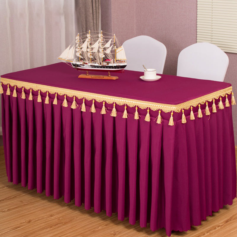 Home Hotel Tablecloth Dinning Table Set Decorating Wedding Decor Table Cloth White Coffee Table for Living Room Table Cover Jujube Red