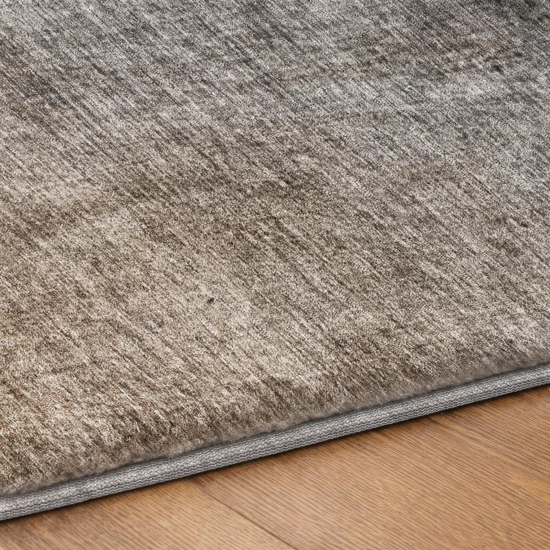 3' X 5' Gray And Charcoal Ombre Shag Washable Area Rug With UV Protection - Home & Garden