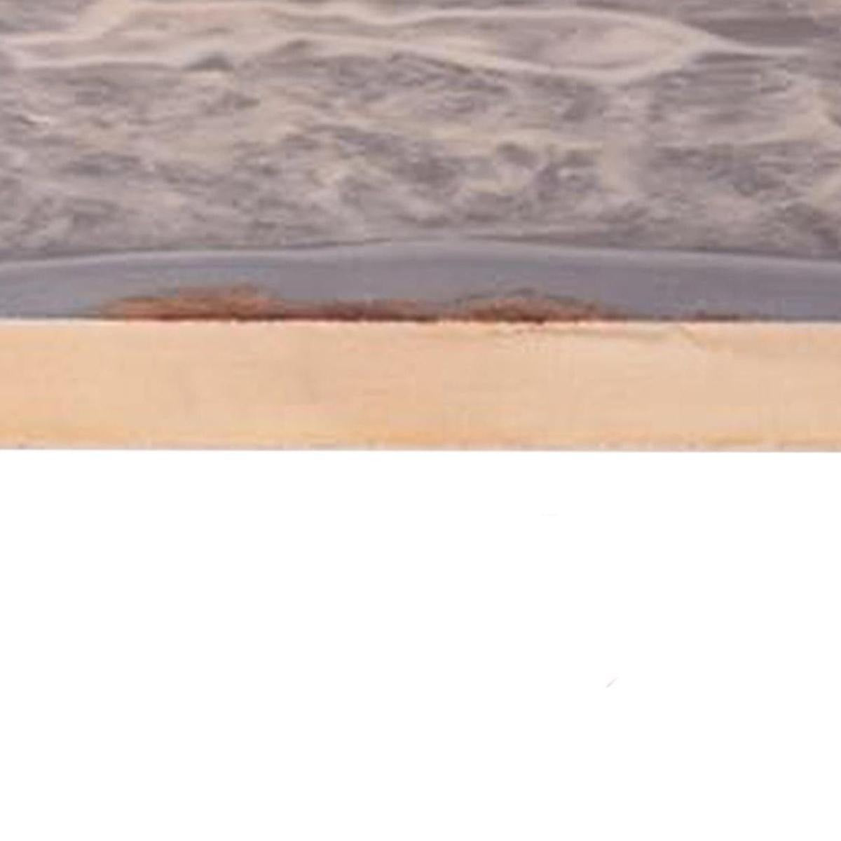 36" Gray And Natural Wood Agate Pattern Wall Mount Accent Shelf - Office Supplies