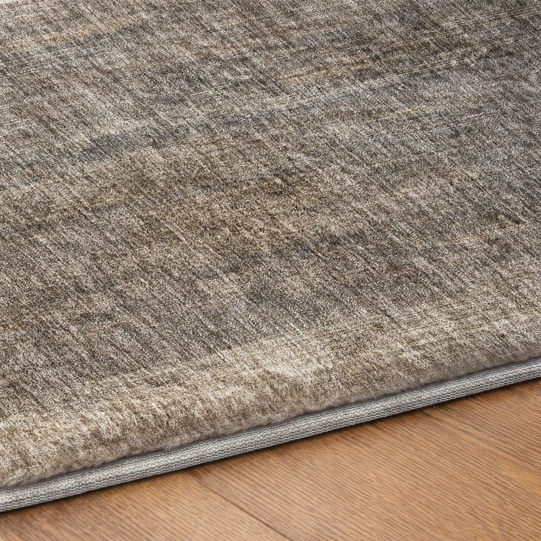 10' X 14' Taupe And Beige Abstract Shag Washable Area Rug With UV Protection - Home & Garden