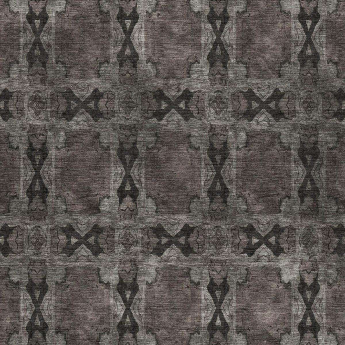 10' X 14' Gray And Charcoal Geometric Shag Washable Area Rug With UV Protection - Home & Garden