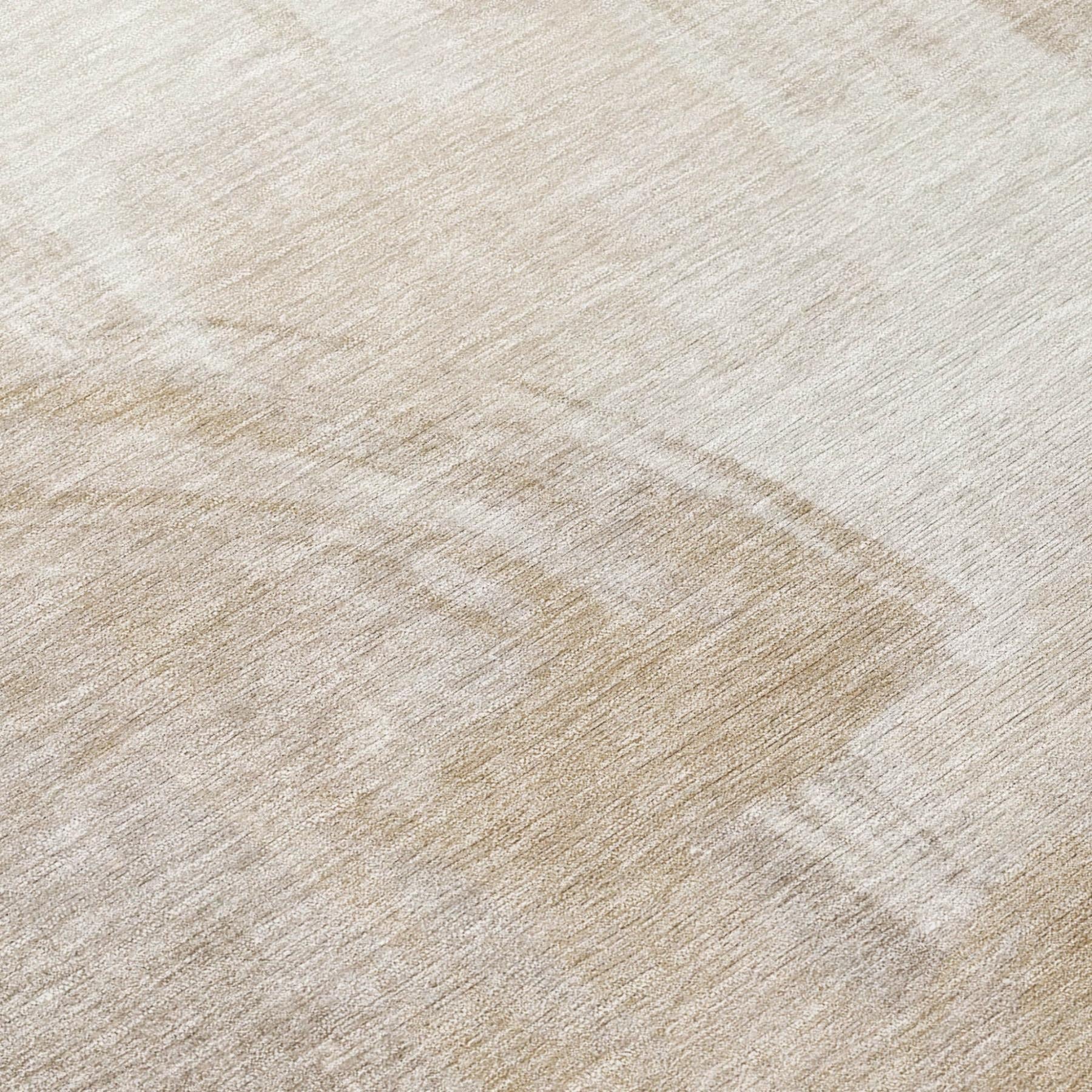 10' X 14' Ivory And Beige Abstract Washable Indoor Outdoor Area Rug - Sports & Outdoor