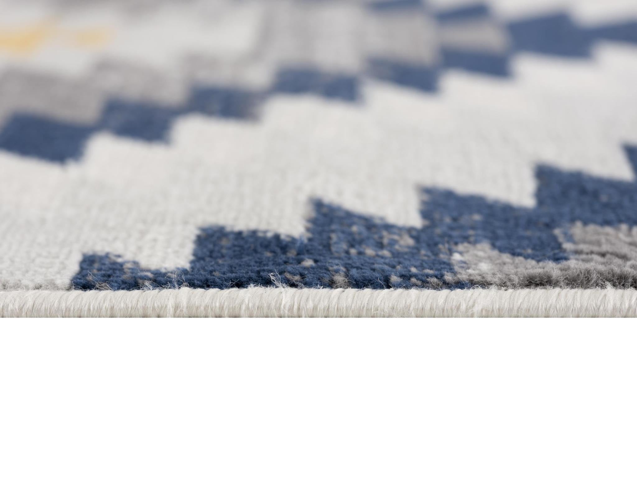 6' X 9' Blue Ikat Kilim Area Rug - Home & Garden