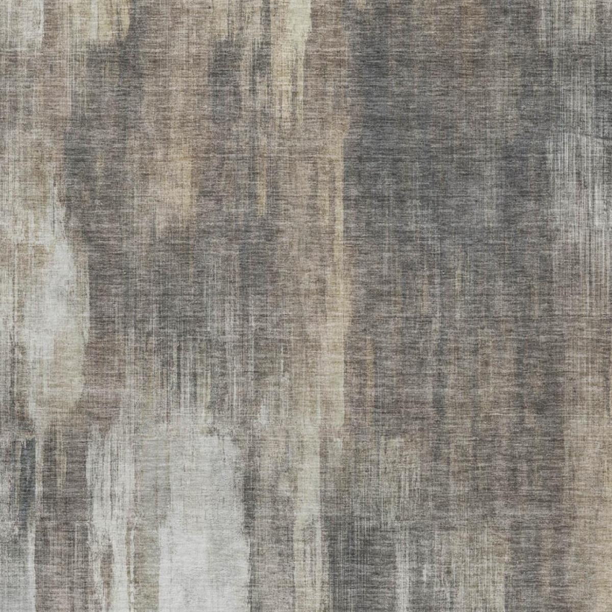 5' X 8' Taupe And Beige Abstract Shag Washable Area Rug With UV Protection - Home & Garden