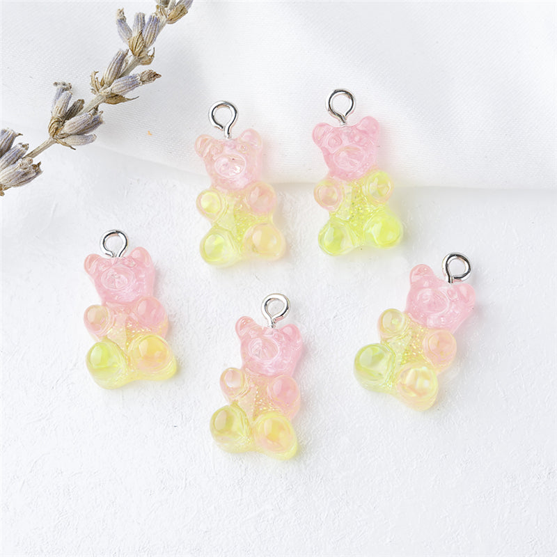 Candy Bear Cute Resin Charms DIY Patch Findings Gummy Earrings Keychain Necklace Pendant Jewelry Decor Accessory