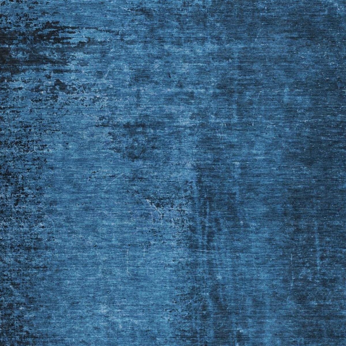 5' X 8' Navy Blue And Charcoal Abstract Shag Washable Area Rug With UV Protection - Home & Garden