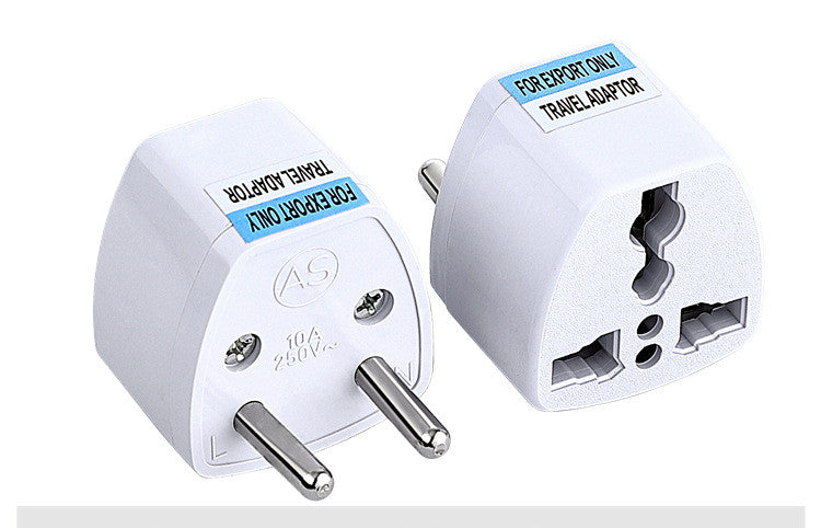 Supply British Standard European Standard Adapter American Standard to Australian Standard to German Standard Conversion Plug European Standard Round Flat Plug EU White